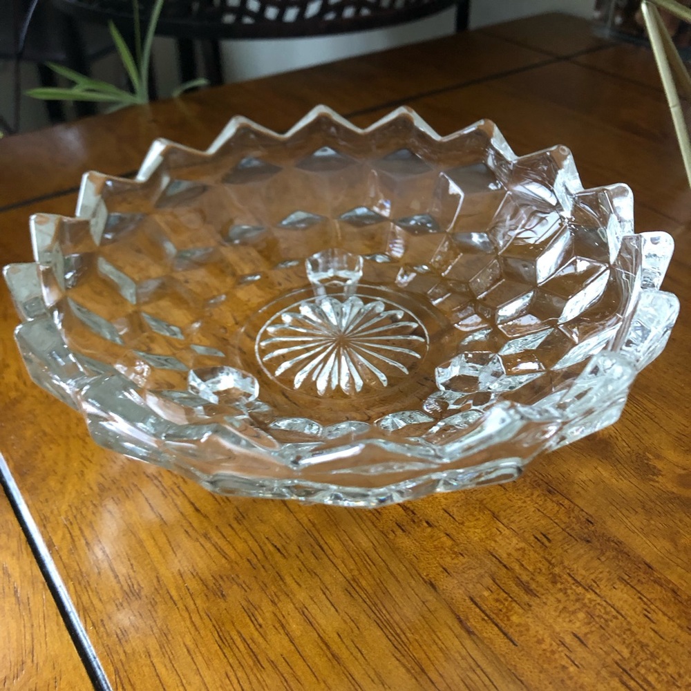 Vintage Whitehall Glass Early American 3-Toed Footed 6.5" Round Candy Dish Bowl
